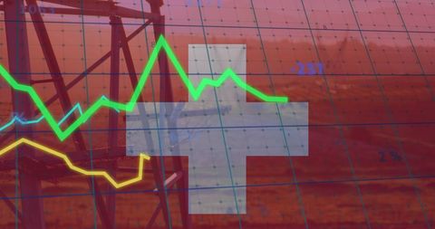 financial data analytics overlaid on swiss national flag - Download Free Stock Images Pikwizard.com