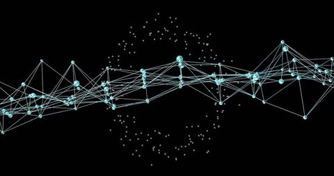 Abstract Digital Network of Connections on Black Background - Download Free Stock Images Pikwizard.com