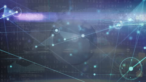 Technological Global Network Connections Animation