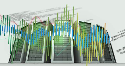 digital data processing with computer servers and network graphs - Download Free Stock Images Pikwizard.com