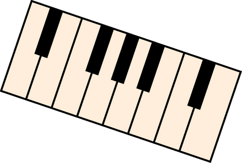 diagonal flat piano keyboard on transparent background - Download Free Stock Videos Pikwizard.com