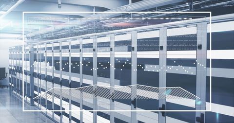 Data Processing in Modern Server Room Visualization - Download Free Stock Images Pikwizard.com