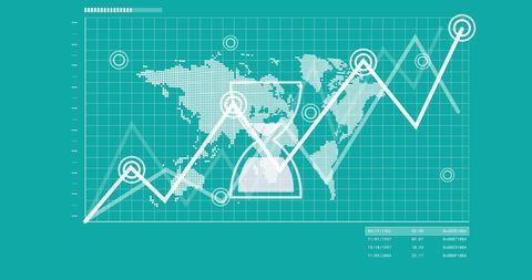 Global Finances and Data Processing With World Map Background - Download Free Stock Images Pikwizard.com
