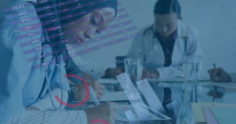 Healthcare Professionals Analyzing Medical Financial Data