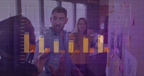 Modern Professionals Brainstorming with Data Analysis