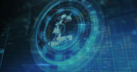Digital Pound Symbol with Security Interface Overlay - Download Free Stock Images Pikwizard.com