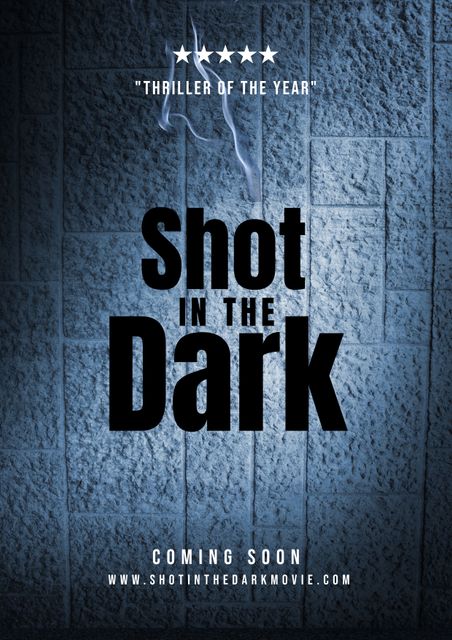 Shot in the Dark Thriller Teaser Poster with Smoke and Brick Wall - Download Free Stock Templates Pikwizard.com