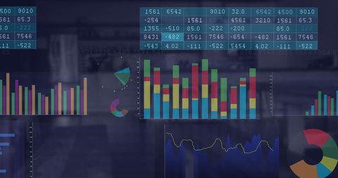Composite Business Charts with Cafes Interior - Download Free Stock Images Pikwizard.com
