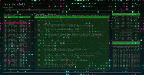 Cybersecurity Code Interface with Encryption Panels
