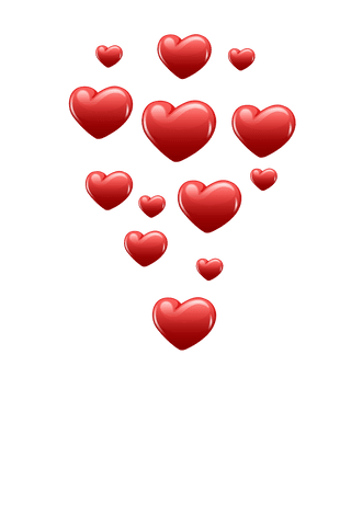 Red Hearts Cluster PNG on Transparent Background - Download Free Stock Videos Pikwizard.com