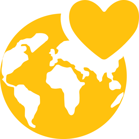 Yellow Globe with Heart on Transparent Background - Download Free Stock Videos Pikwizard.com