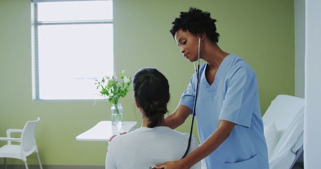 Nurse Checking Patient's Heartbeat in Modern Hospital Room - Download Free Stock Images Pikwizard.com