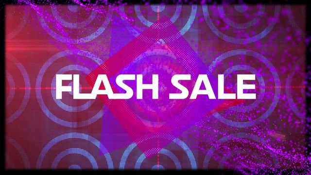 Ideal for promoting flash sales, special offers, and discount events. Use in online advertisements, social media posts, and video intros to grab attention with its vibrant colors and dynamic motion.