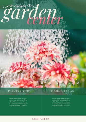 vibrant flowers being watered in garden center - Download Free Stock Templates Pikwizard.com