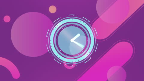 Abstract Time Concept Animation with Vibrant Colors and Shapes