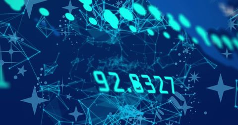 Futuristic Digital Numeric Display with Geometric Patterns - Download Free Stock Images Pikwizard.com