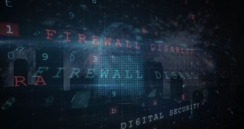 Abstract Cybersecurity Background Hologram with Cloud and Padlock Icons - Download Free Stock Images Pikwizard.com