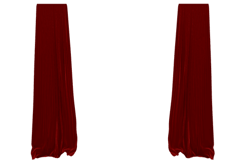 red transparent curtains draped elegantly on sides - Download Free Stock Videos Pikwizard.com