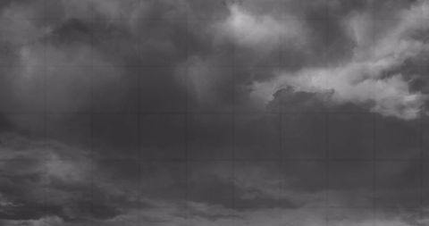 Dramatic Cloudscape with Digital Interface Overlay