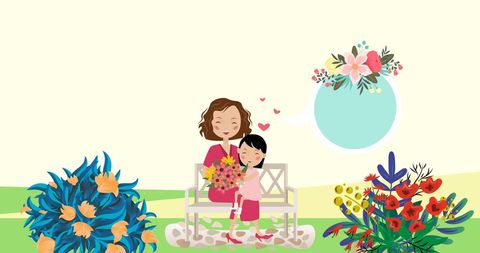 Mother and Daughter Bonding in a Garden Setting - Download Free Stock Images Pikwizard.com