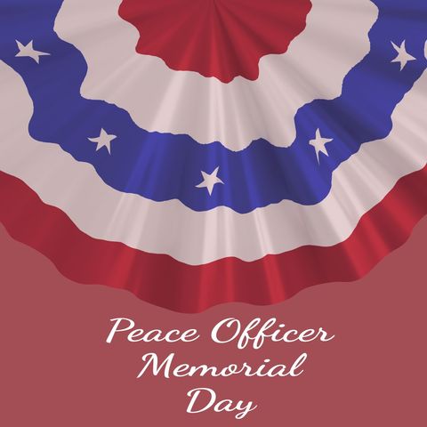 american flag honor banner with peace officer memorial day text - Download Free Stock Templates Pikwizard.com