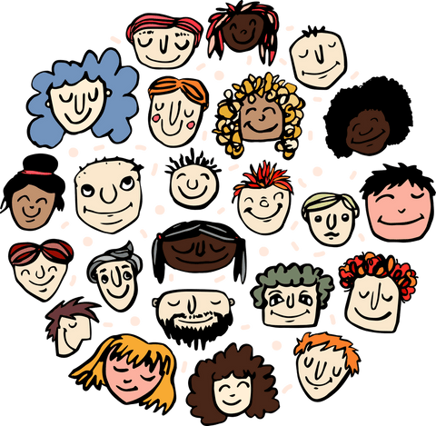Colorful Circle of Diverse Cartoon Faces on Transparent Background - Download Free Stock Videos Pikwizard.com