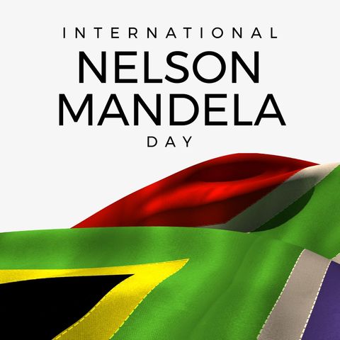 Celebration of International Nelson Mandela Day with South African Flag - Download Free Stock Templates Pikwizard.com