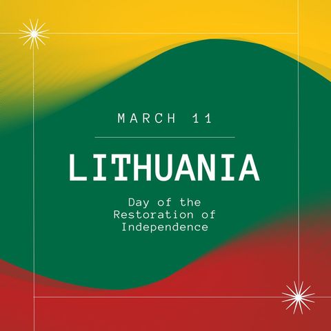 Lithuania Restoration of Independence Celebration Banner - Download Free Stock Templates Pikwizard.com