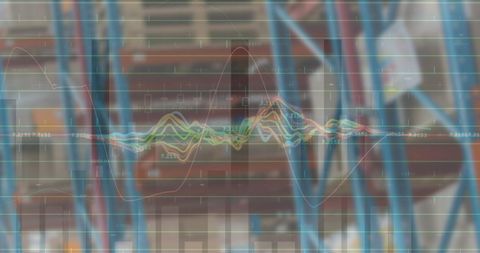 Digital Financial Analytics Over Warehouse Background - Download Free Stock Images Pikwizard.com