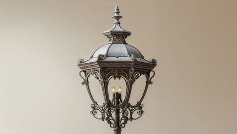 Victorian style decorative lamp with filigree detail in trieste, italy