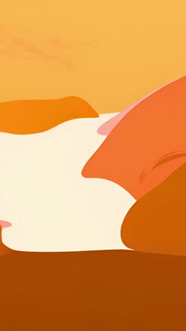 Flowing Golden Dunes Vertical Video Background for Mobile with Minimalist Organic Shapes