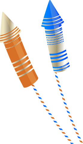 transparent festive cartoon fireworks rockets illustration - Download Free Stock Videos Pikwizard.com