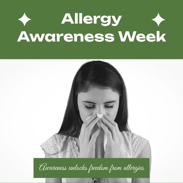 Allergy Awareness Week Promotional Banner - Download Free Stock Templates Pikwizard.com