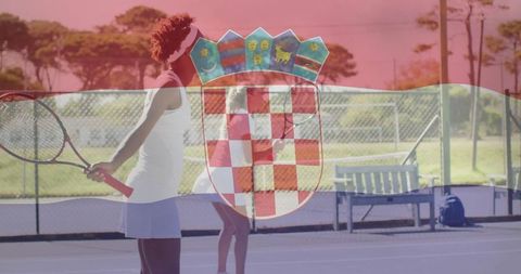 Diverse Tennis Players Focused on Outdoor Match Strategy