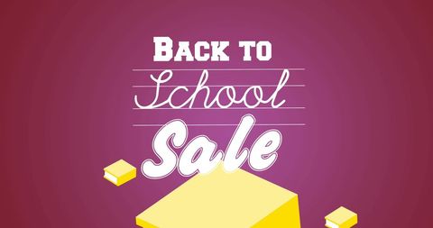 Back to School Sale Promotion with Purple Background and School Icons - Download Free Stock Images Pikwizard.com