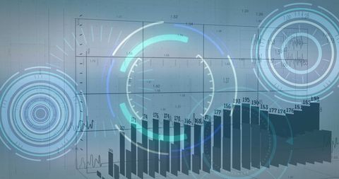 Futuristic Data Visualization with Holographic Graphs - Download Free Stock Images Pikwizard.com
