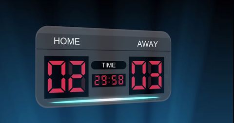 Digital Scoreboard Display on Black Background - Download Free Stock Images Pikwizard.com