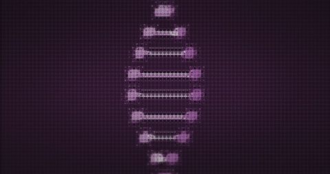 Abstract DNA Strand in Digital Matrix