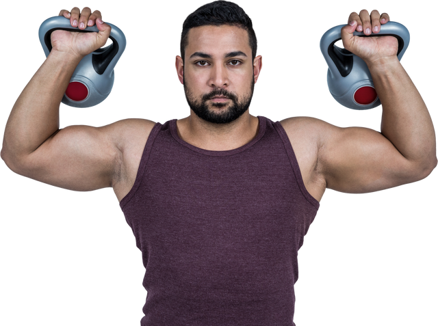 Transparent Muscular Man Lifting Kettlebells for Fitness - Download Free Stock Videos Pikwizard.com