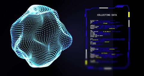 3D Glowing Network Interface with Data Processing Overlay - Download Free Stock Images Pikwizard.com