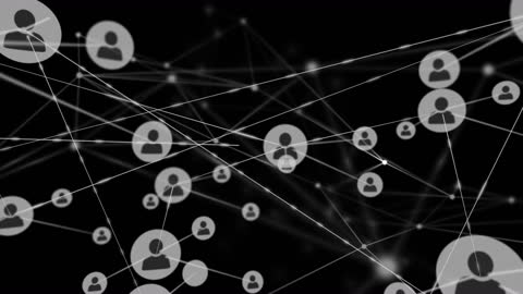 Abstract Network Connection with User Icons