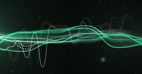 Dynamic Green Waveform in Digital Interface Design - Download Free Stock Images Pikwizard.com