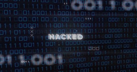 Cyber Security Breach with HACKED Text on Binary Code Background - Download Free Stock Images Pikwizard.com