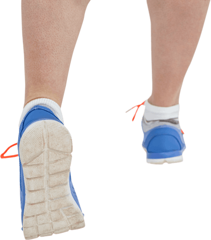 transparent focus on athletic shoes walking progress - Download Free Stock Videos Pikwizard.com