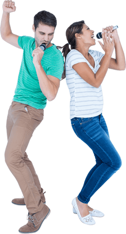 dynamic friends singing back to back on transparent background - Download Free Stock Videos Pikwizard.com