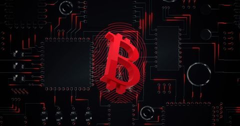 Futuristic Bitcoin Symbol on Digital Circuit Board Concept - Download Free Stock Images Pikwizard.com