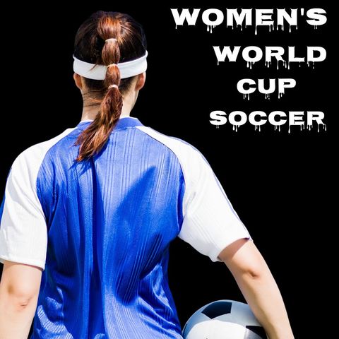 female soccer player holding soccer ball, promoting women's world cup - Download Free Stock Templates Pikwizard.com