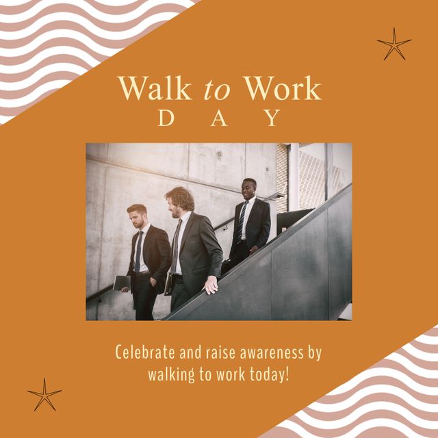 Celebrate Walk to Work Day Collective Urban Exercise Business Awareness - Download Free Stock Templates Pikwizard.com