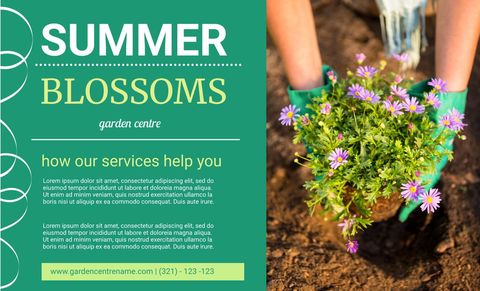 Summer Gardening Promotion Featuring Vibrant Blooms - Download Free Stock Templates Pikwizard.com