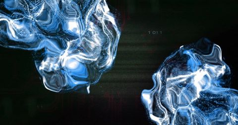 Futuristic Digital Data with Blue Liquid Effects on Black Mesh - Download Free Stock Images Pikwizard.com